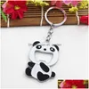 Openers Creative Cartoon Bottle Opener Keychains Panda Keychain Pendant Corkscrew Portable Home Kitchen Tools Drop Delivery Dhgarden Dhnoz