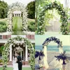 Fleurs décoratives 2,4 m arc de mariage accessoires en fer forgé arc rond à fleurs artificielles stand de châssis d'anniversaire.