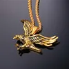 Pendentif Colliers Aigle Collier Hommes Hip Hop Oiseau En Gros En Acier Inoxydable Chaîne En Or Bijoux Sur Le Cou Déclaration CollierPendentif