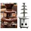 Other Kitchen Dining Bar 4 Layers Stainless Steel Chocolate Fountain Creative Design with Heating Fondue Machine DIY Waterfall for Party 231118