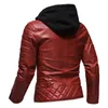Herrjackor Men's Pu Leather Jacket Personlighet Motorcykeljacka Huven med stor storlek Fashion Men's Clothing 231118