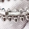 Designers anneaux luxurys femmes anneaux avec la moitié de l'informatique de conception diamant fiançailles femme bijoux tempérament polyvalent style mode je237e