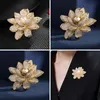 Pins Brooches SUYU Copper Micro Inlaid Cubic Zirconia Brooch Fashion Flower Shop Imitation pearl Gift Copper brooch Sbet Accessories 231118