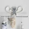 Storage Holders Racks Ins cartoon bear punch without storage rack hair clip holder wall mounted girl's hair clip storage rack head with bucket organizer