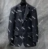 22SS The New Fashion Winter Black Mens Suit Duit Studct Cotton Long Sleve Long Slim Slim Lit Suit Suit Suit Suit Suit Suitser Coats Coats