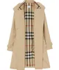 Dames trenchcoats Designer boetiek lange trenchcoat voor dames Lente Herfst 23 nieuwe high-end temperament Britse stijl dubbele rij knopen met veters aan de taille JRYO