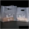 Gift Wrap Thank You Food Plastic Thicken 3 Sizes Baking Bread Cake Candy Packing Bag Birthday Christmas Gifts Fashion 37 38Gy L2 Dro Dh1Au