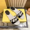 Sandals Slippers Women outer wear Summer womens Fashion Baguette Sandals Soft cowhide Leather seaside Beach Leisure Slides Large size Flat heel flip-flops With Box