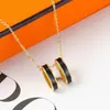 Collier pendentif lettre multicolore en or 18 carats, collier en acier inoxydable pour femmes, cadeau