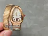La montre BVF pour femme a un diamètre de 35 mm avec un mouvement à quartz suisse et un boîtier en céramique miroir en verre saphir.
