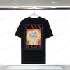 Erkek Tişörtleri Kazablanka 2023 Yeni Zaman ve Uzay Baskısı Baskılı Sokak T-Shirt Top Casa Sıradan Moda Konforlu Kısa Kollu T-Shirt T230419