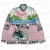 Casual shirts voor heren Casablanca Silk Hawaiian Shirt Men Women 1 1 Hoogwaardige lange mouwen T-shirt Shirts Beach Tees T230419