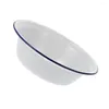 Миски кухонная миска винтажная эмалевая тарелка белая порция лоток рамэн ореховые контейнерные посуды столовые пластины