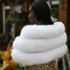 Frauen Pelz Faux JANEFUR Echt Schal Poncho Frauen 2023 Luxus Elegante Hochzeit Braut Formale Party Warme Winter Natürliche Cape Mantel 231118