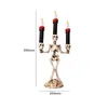 Nachtlichten Halloween Skeleton Candlestick Ghost Festival Horror Decoratie Props Led Candle Table Lamp Licht Pompoen Lantern Skull