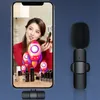 Wireless Collar Clip Type Microphone Portable Audio Video Recording Mini Mic For iPhone Android Live Broadcast Gaming Phone Mic With Retail Box Dropshipping