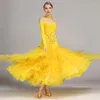 Stage Wear Multi Level Hemline Rhinestones Ballroom Dance Competition Dresses For Women Foxtrot Tango Costumes Modern Dress