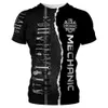 Męskie koszulki T -MECHURT Koszulka T -Shirt Narzędzia mechaniczne Drukuj letni koszulka z krótkim rękawem Casual Tops Ogólnopolowe modne ubranie oddychające 230419
