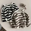 Shirts 2023 Frühling Herbst Neue Kinder Casual T-shirt Kinder Gestreifte T-shirts Baumwolle Jungen Mädchen Langarm Tops Baby Kleidung