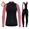 Maglia da ciclismo Set manica lunga Set 2023 Abbigliamento termico in lana per Mountain Bike Racing Inverno Donna bicicletta 231118