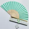 Fête favor 15 couleurs de mariage ventilateurs de pliage en soie fans de main couple couple cadeau de mariage retour de mariage élégant avec boîte d'emballage DF188