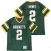 High School Football 2 Derrick Henry Jerseys Yulee Hornets Moive Pure Cotton Breathable Green Team College Ed University for Sport Fans Pullover Uniform