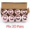 Wholesale Lashes 4/50/100 Pcs Eyelashes Bulk 3D Mink Lashes Makeup Natural False Eyelashes Wispy Long Faux Cils maquillaje femme Makeup Tools AccessoriesFalse