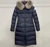 Moda gola de pele casaco feminino inverno para baixo parkas senhoras longo para baixo jaqueta com capuz casual quente pato branco para baixo jaquetas