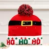 Party Hats 2024 LED Christmas Hat Creative Flashing Led Light Knitted Snowman Winter Warm Color Cap Gift 231118