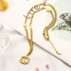 T gg collane a pendente designer di lusso collane a sospensione per donne designer di pendanti in stile 15 in acciaio inossidabile in acciaio inossidabile 18k oro pl