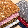 Tissu Multicolore Velours Stretch 3D Tissu 5mm Sequin Party Glitter Robe Tissu pour Couture 230419