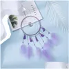 Party Decoration Hand Knitting Dreamnets Room Blue Purple Wind Chime Pendant Home Furnishing Lovely Style Dreamnet Creative 6 8Mg L1 Dhfhq