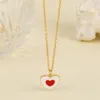 Chains Honey Peach Sweetheart Original Love Necklace Over There Light Luxury Oil Dropping Charm Heart Shaped Pendant