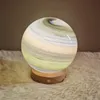 Decorative Objects Figurines Planet Table Lamp Bedroom Nightstand Atmosphere Moon LED Starry Sky Charging Gift Rainbow Night Light 231118