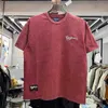 Men's T-Shirts Vintage heavy weight 270g washing water do old embroidered short-sleeved t-shirt T230419