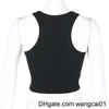 wangcai01Women's T-Shirt Sommer Frauen T-Shirts Crop Top Sexy Designer Marke Sport Schulter Schwarz Weiß Tank Casual Sevess Backss T-Shirts