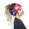 2pc hoofdbanden yoga haarband mode dames multi -kleuren vrouwen niet -slip elastische vouwen sporthoofdband running accessoires stretch haarband y23