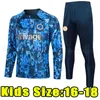 Enfants Enfant Manches longues 23 24 Survêtements de football CFC PULISIC Mount Havertz Ziyech 2023 2024 Ensemble de chemise de football Werner Hudson Kanté Mendy T. Silva Ensemble d'entraînement Veste