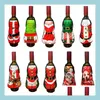 Kerstdecoraties Mini Wine Bottle schort ER verjaardag jubileum grappig cadeau idee voor diner bbq feestelijke vakantie bar deco dhcqo