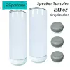 Tumblers USA Warehouse !!! 20oz sublimeringshögtalare tumlar uppladdningsbara trådlösa Bluetooth tumbler vattentätt rostfritt stål vaccum insu