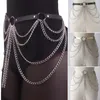 Bälten Kvinnor Body Harness Elegant Trendy Tassel Pendant Midjeband Slimming Cummerbands Metal Chain Belt Midjeband