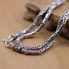 Chaînes Thai Goods Wholesale S925 Silver Handmade Antique 2.5mm Diamètre Pour Hommes Et Femmes Collier 50 Cm (20 Pouces)