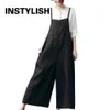 Kvinnors jumpsuits Rompers Instylish Women's Oversize Bib Trousers Wide Leg Pants Overalls Jumpsuit Romper Summer Byxor med remmar Casual Streetwear P230419