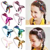 Glitter Sequins Mermaid Infant Hair Hoop Cute Bowknot Elastic Hairband Baby Headwear Photography Props