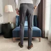 Herrenanzüge Herren Gestreifte Anzughose 2023 Frühling Business Casual Mode Elastizität Schlankes Kleid Streetwear Kleidung Hose