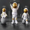 Anime mangá resina astronauta figura estátua estatueta spaceman escultura Educational Toy Desktop Decoração de decoração de casa Modelo de astronauta para crianças presente