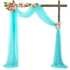 Party Decoration 1piece Wedding Arch Drape Fabric Sheer Chiffon Tulle Curtain Backdrop Living Home Wall Hanging Drapery Ceremony