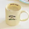 Mugs Korean Pilot Puppy Coffee Milk Mug Large Capacity Home Party Espresso Cocoa Juice Cup Heat Resistant Lovers Breakfast Gift