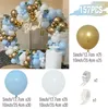 Decorazione per feste Kit arco ghirlanda di palloncini blu Buon compleanno Decorazioni per matrimoni Coriandoli per bambini Forniture per palloncini Baby Shower Latex