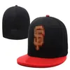 15 styles Nouvelles Giants d'arrivée - Sf Lettre de baseball Caps Femme Men Gorras Hip Hop Street Casquette Bone Full Fermed Fitted Hats